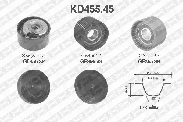 Ременный комплект SNR KD455.45