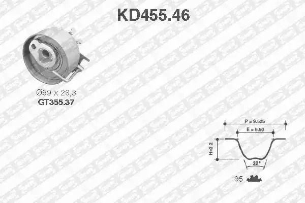 Ременный комплект SNR KD455.46