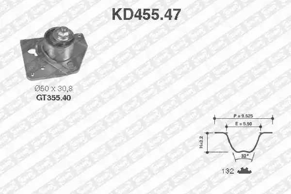 Ременный комплект SNR KD455.47