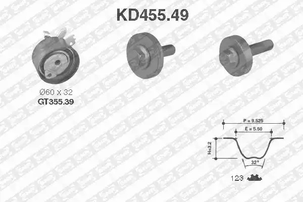 Ременный комплект SNR KD455.49