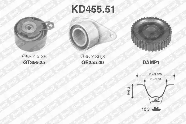 Ременный комплект SNR KD455.51