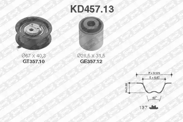 Ременный комплект SNR KD457.13