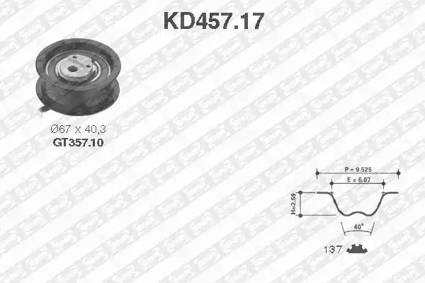 Ременный комплект SNR KD457.17