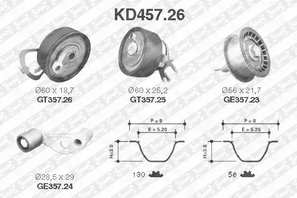 Ременный комплект SNR KD457.26