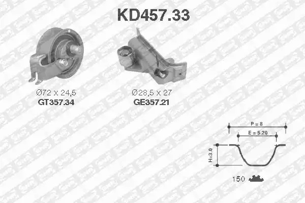 Ременный комплект SNR KD457.33