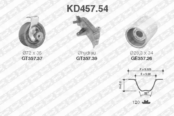 Ременный комплект SNR KD457.54