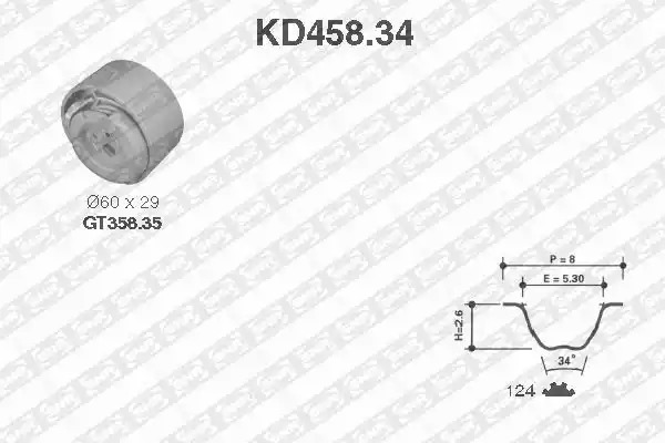 Ременный комплект SNR KD458.34