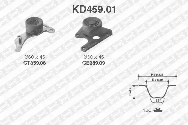 Ременный комплект SNR KD459.01