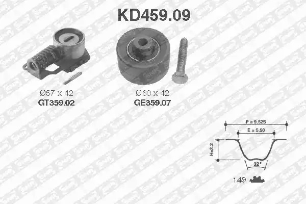 Ременный комплект SNR KD459.09