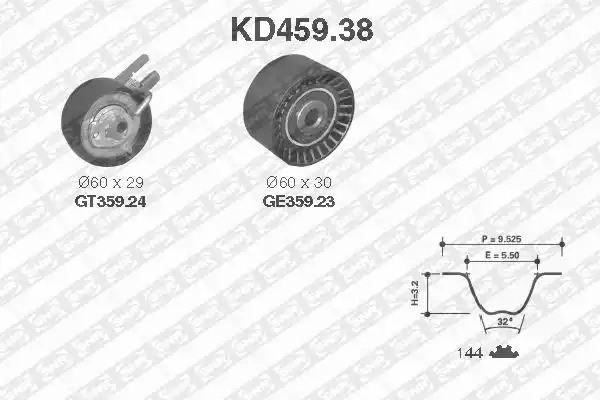 Ременный комплект SNR KD459.38