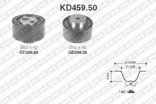 Ременный комплект SNR KD459.50