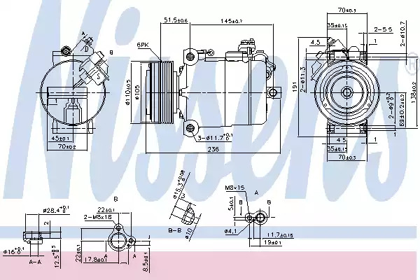 Компрессор NISSENS 890043