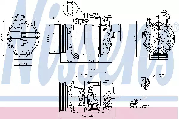 Компрессор NISSENS 89091