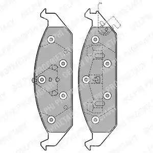 Комплект тормозных колодок DELPHI LP1161