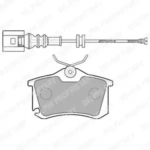 Комплект тормозных колодок DELPHI LP1815 (23554)