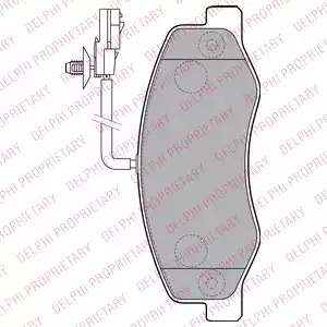 Комплект тормозных колодок DELPHI LP2192