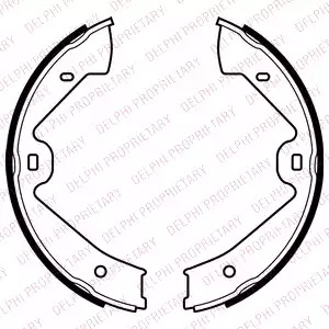 Комлект тормозных накладок DELPHI LS2070