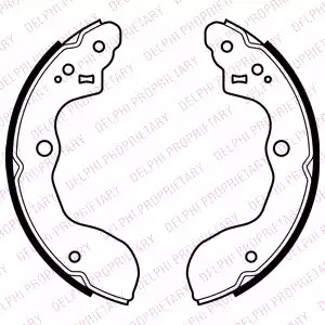 Комлект тормозных накладок DELPHI LS2071