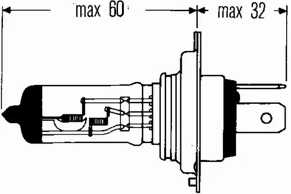 Лампа накаливания HELLA 8GJ 002 525-251 (H4)