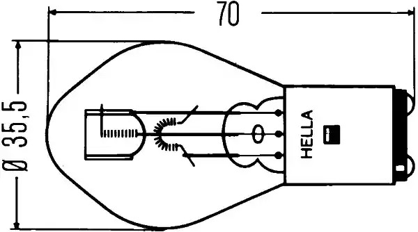 Лампа накаливания HELLA 8GD 002 084-131 (S2)