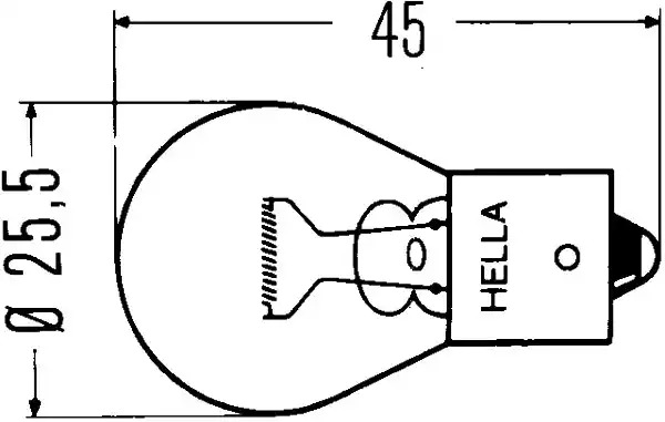 Лампа накаливания HELLA 8GA 006 841-121 (PY21W)