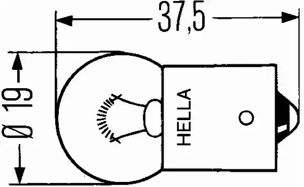 Лампа накаливания HELLA 8GA 002 071-251 (R10W)