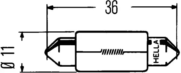 Лампа накаливания HELLA 8GM 002 092-241 (C5W)