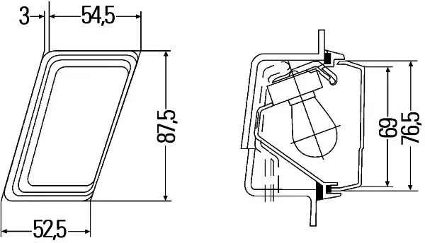 Фонарь HELLA 2BM 004 312-061 (E1 42669)