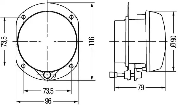 Фара HELLA 1N0 009 295-041 (DynaView Evo 2, E1 1951)