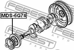 Ременный шкив FEBEST MDS-6G74