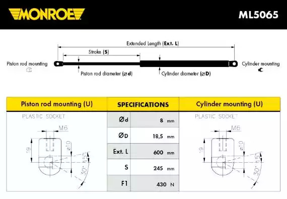 Газовая пружина MONROE ML5065