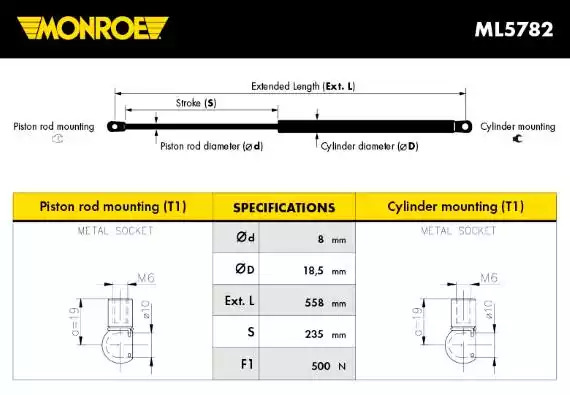 Газовая пружина MONROE ML5782