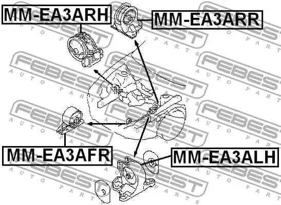 Подвеска FEBEST MM-EA3AFR