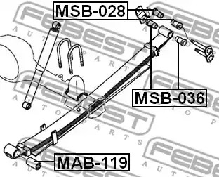 Втулка FEBEST MSB-028