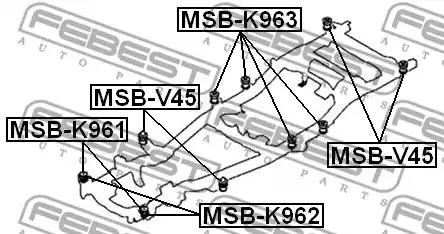 Подвеска FEBEST MSB-K962