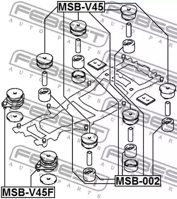 Подвеска FEBEST MSB-V45F