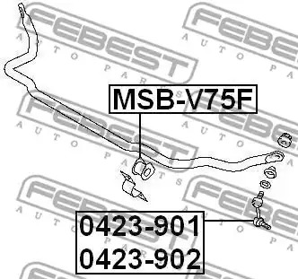 Подвеска FEBEST MSB-V75F