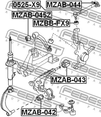 Подвеска FEBEST MZAB-043