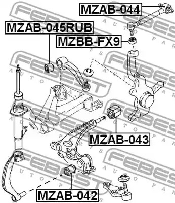 Подвеска FEBEST MZAB-045RUB