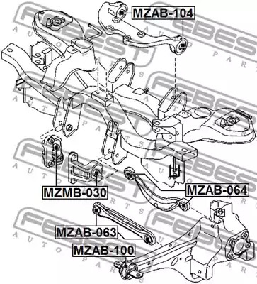 Подвеска FEBEST MZAB-104