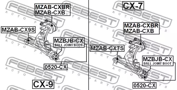 Ремкомплект FEBEST MZBJB-CX