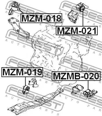 Подвеска FEBEST MZM-019