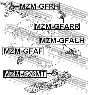 Подвеска FEBEST MZM-626MT