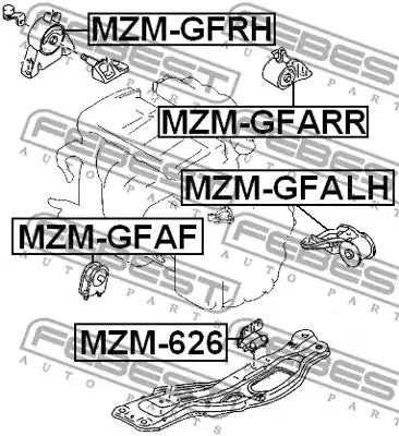 Подвеска FEBEST MZM-GFALH