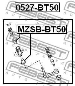 Втулка FEBEST MZSB-BT50