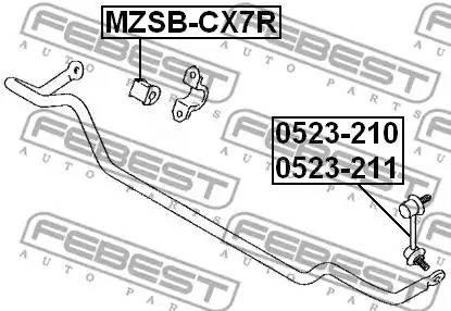 Подвеска FEBEST MZSB-CX7R