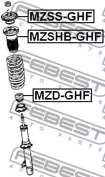 Подвеска FEBEST MZSS-GHF