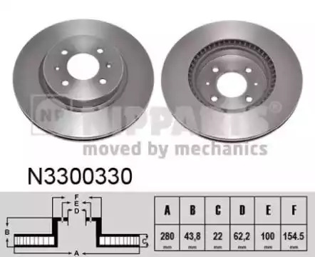 Тормозной диск NIPPARTS N3300330