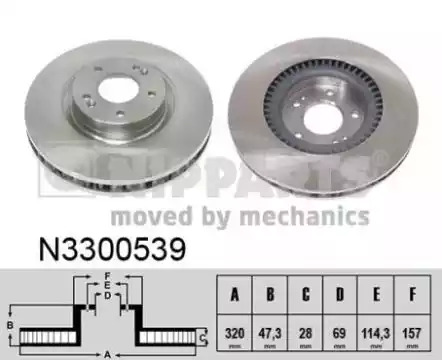 Тормозной диск NIPPARTS N3300539