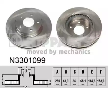 Тормозной диск NIPPARTS N3301099